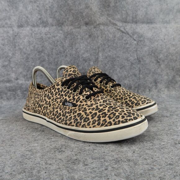 Vans Shoes - Vans Shoes Womens 7 Sneaker Authentic Low Pro Skate Casual Leopard Cheetah Brown